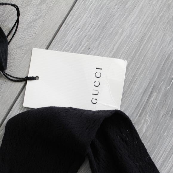 Gucci Rhomboid Lace Effect Footless Tights - Picture 6 of 10